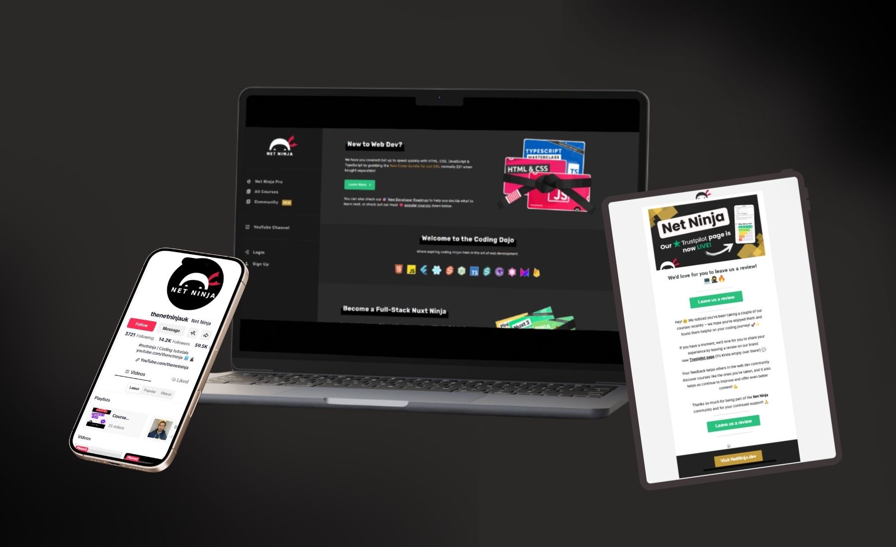 Net Ninja showcase graphic