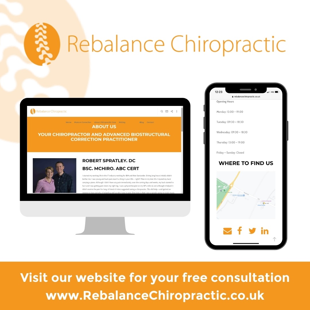 Rebalance Chiropractic social media mockup