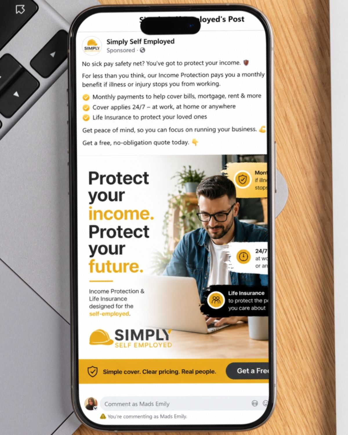 Simply Self Employed website screen